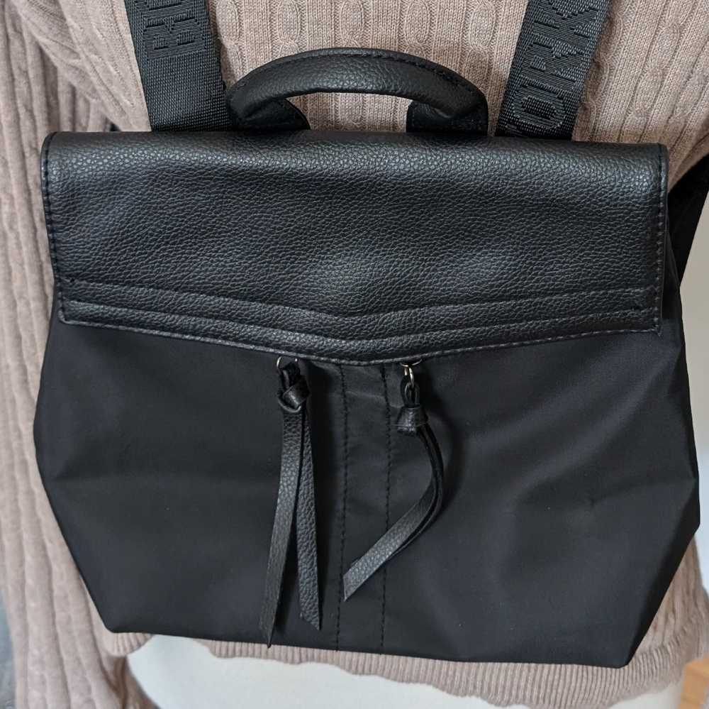 Botkier Trigger Nylon Black Backpack Women's Travel Bag Minimalist